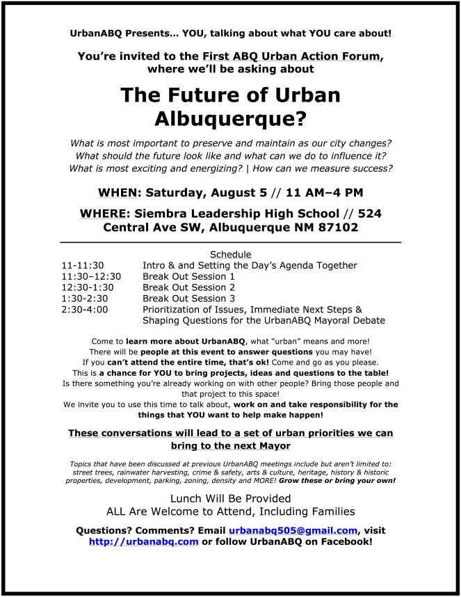 urbanabq august action forum invite 7.6.17 final image